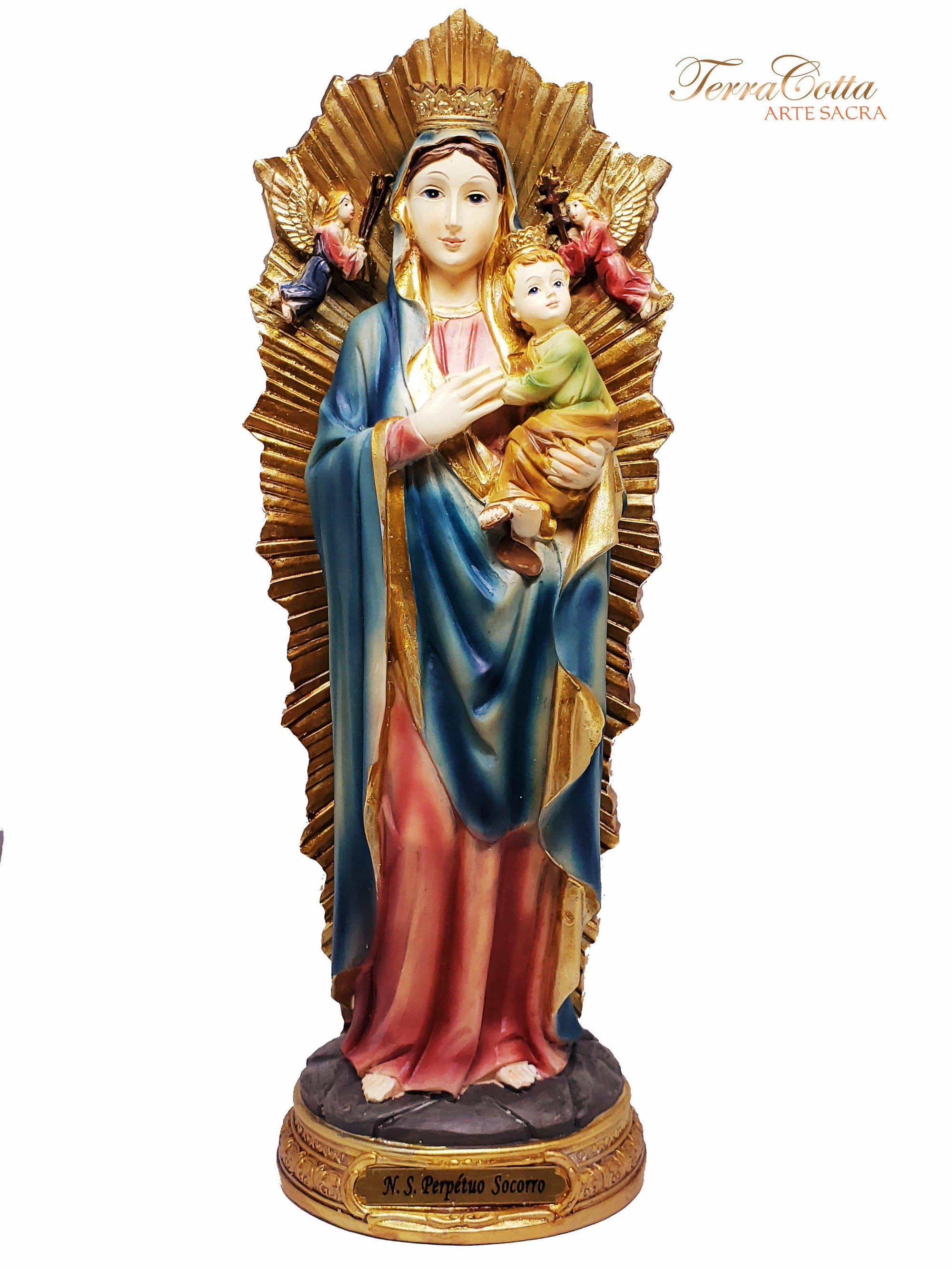 Imagem de Nossa Senhora do Perpétuo Socorro 30 cm-TerraCotta Arte Sacra