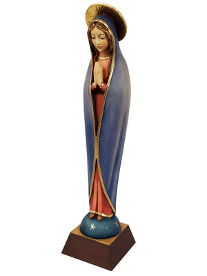 Imagem de Nossa Senhora do Silêncio de Madeira Italiana 23 cm-TerraCotta Arte Sacra