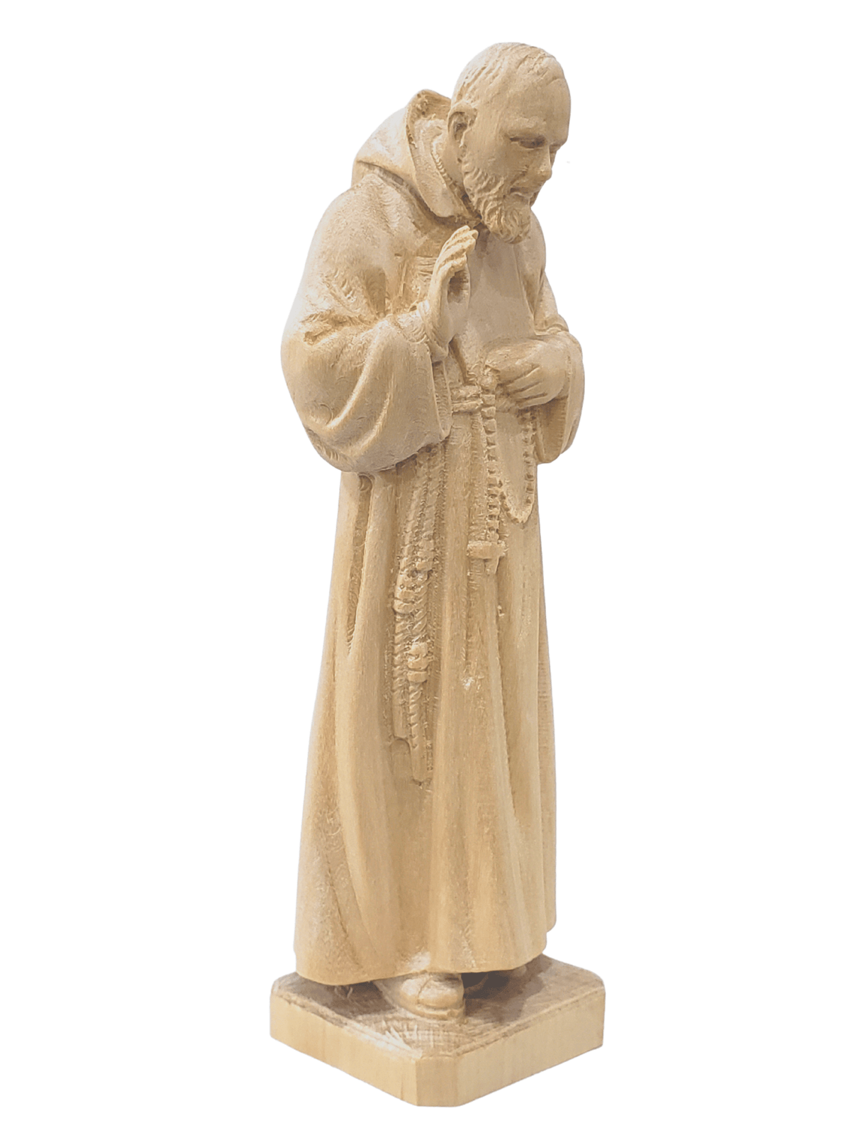 Imagem de Padre Pio de Madeira com 14 cm-TerraCotta Arte Sacra