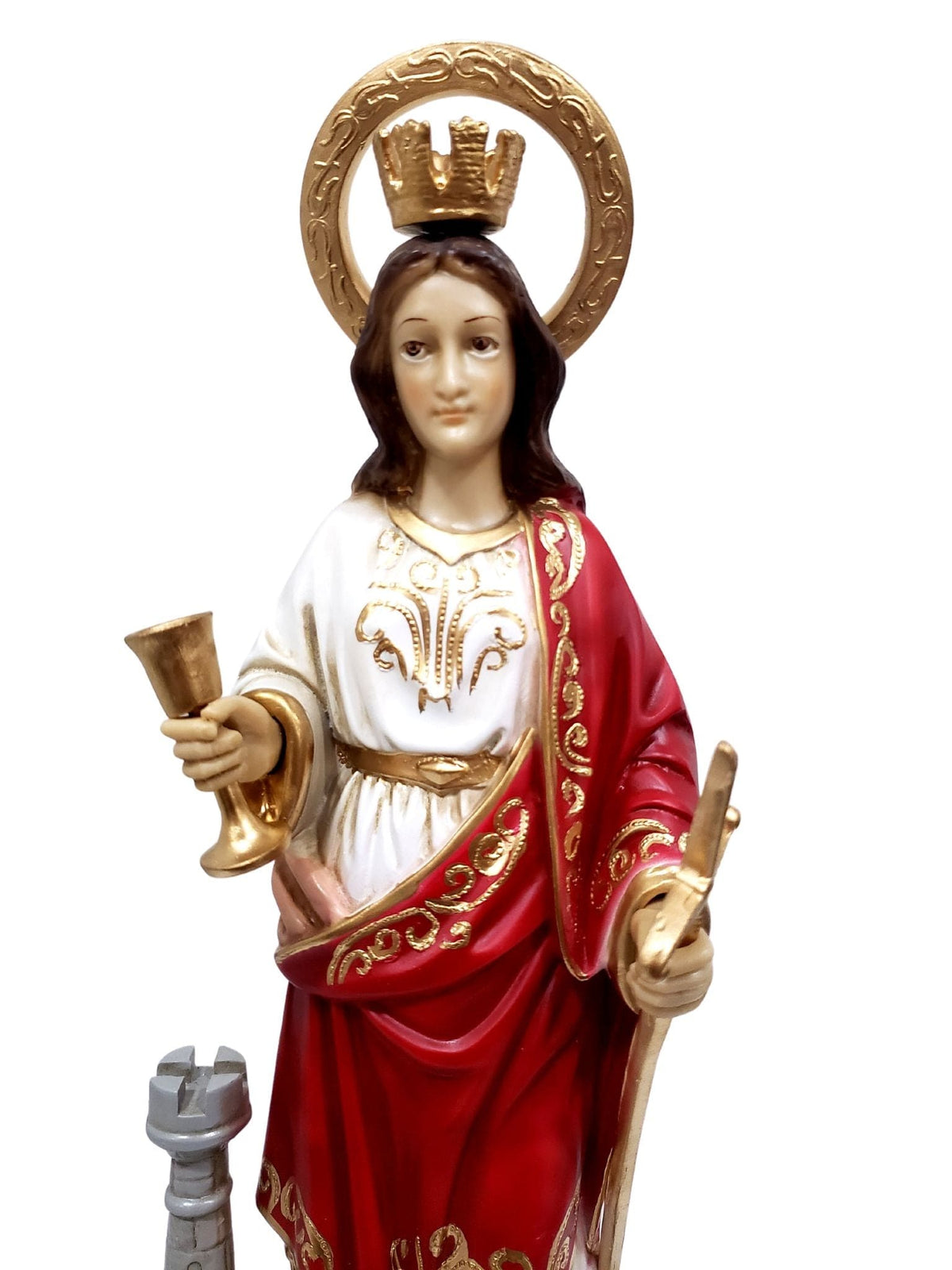 Imagem de Santa Barbara Barroca de Portugal 39 cm-TerraCotta Arte Sacra