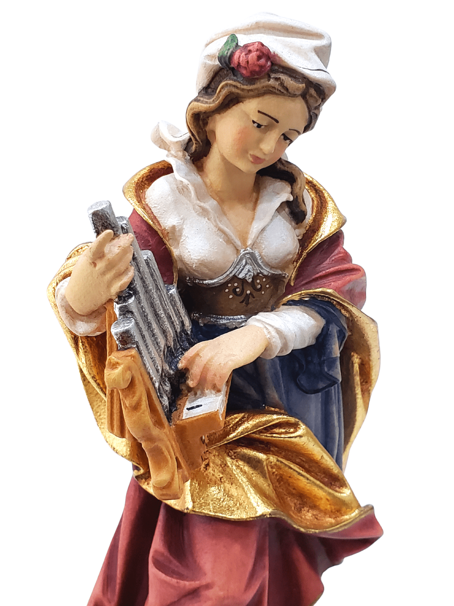 Imagem de Santa Cecília de Madeira Italiana 20 cm-TerraCotta Arte Sacra