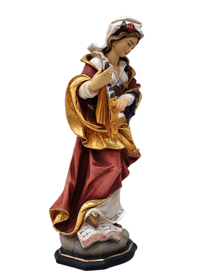 Imagem de Santa Cecília de Madeira Italiana 20 cm-TerraCotta Arte Sacra