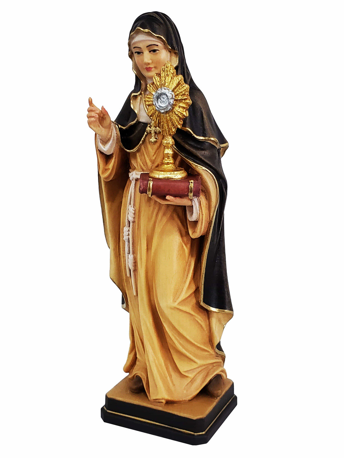 Imagem de Santa Clara de Madeira Italiana 20 cm-TerraCotta Arte Sacra