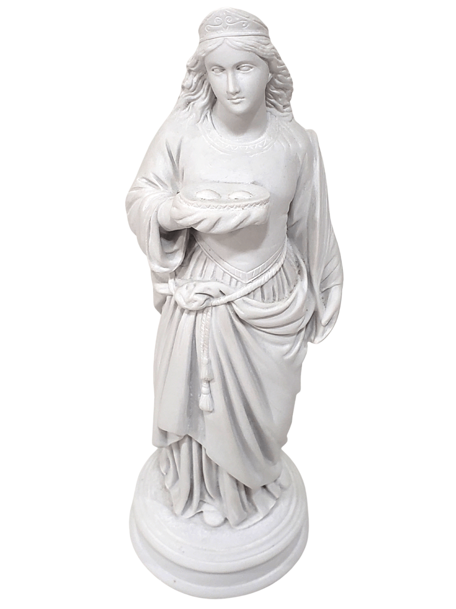 Imagem de Santa Luzia Branca em Pó de Mármore 30 cm-TerraCotta Arte Sacra