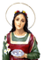 Imagem de Santa Luzia Colorida com Olhos de Vidro em Pó de Mármore 62 cm-TerraCotta Arte Sacra