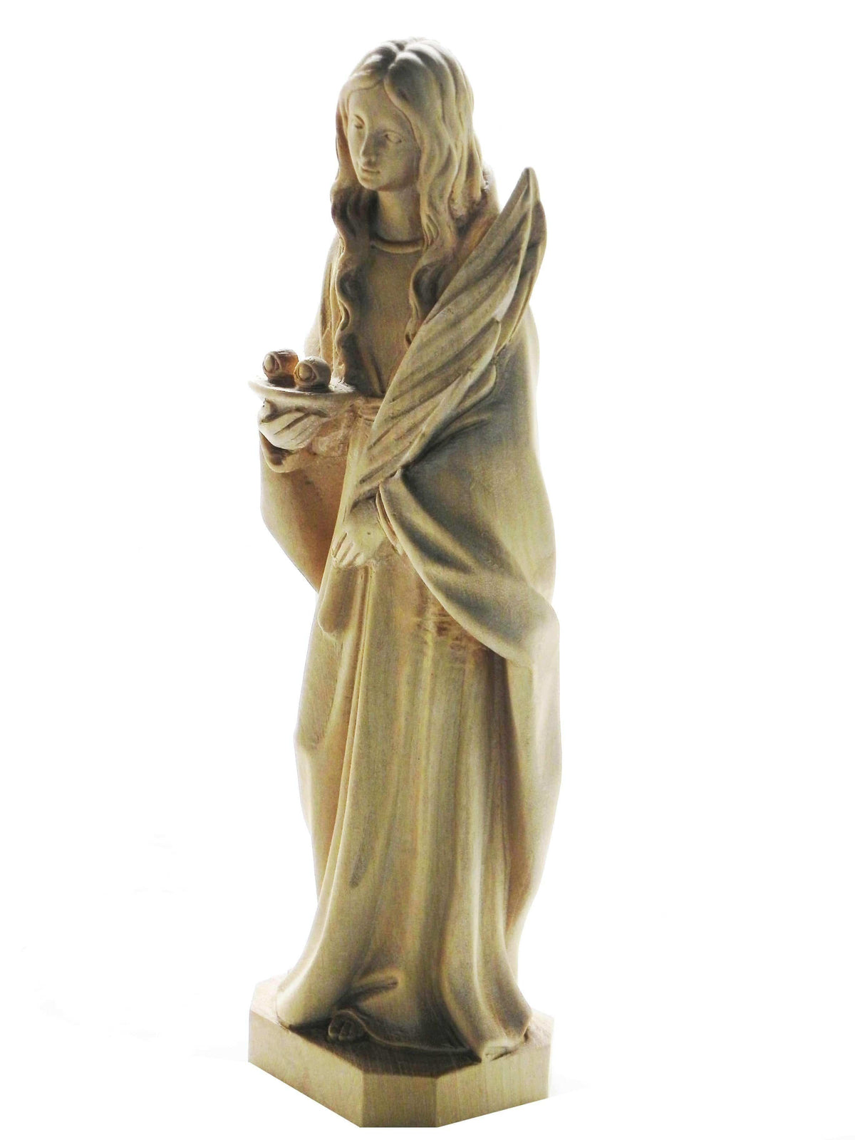 Imagem de Santa Luzia em Madeira 20 cm-TerraCotta Arte Sacra