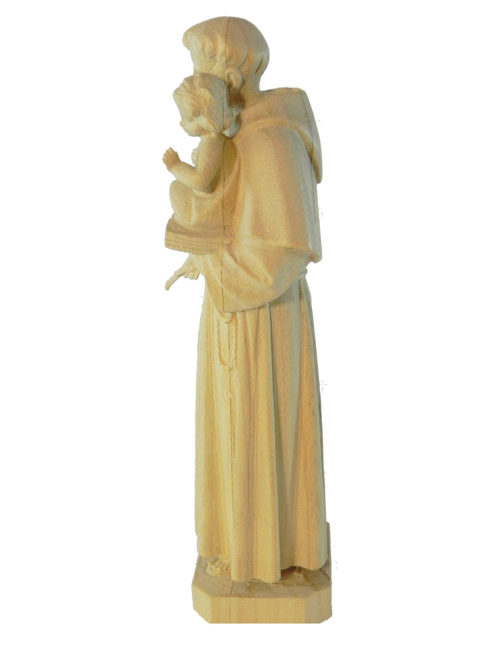 Imagem de Santo Antônio 15 cm de Madeira Natural-TerraCotta Arte Sacra