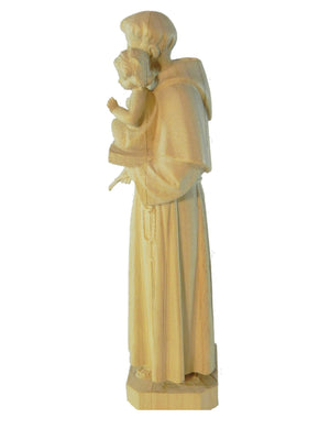 Imagem de Santo Antônio 15 cm de Madeira Natural-TerraCotta Arte Sacra