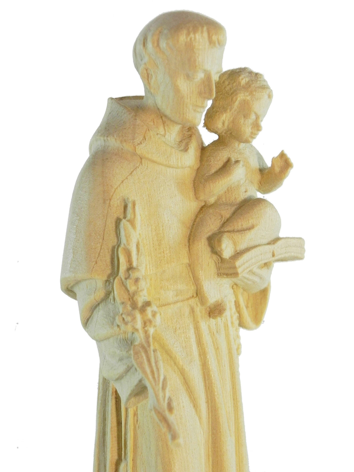 Imagem de Santo Antônio 15 cm de Madeira Natural-TerraCotta Arte Sacra