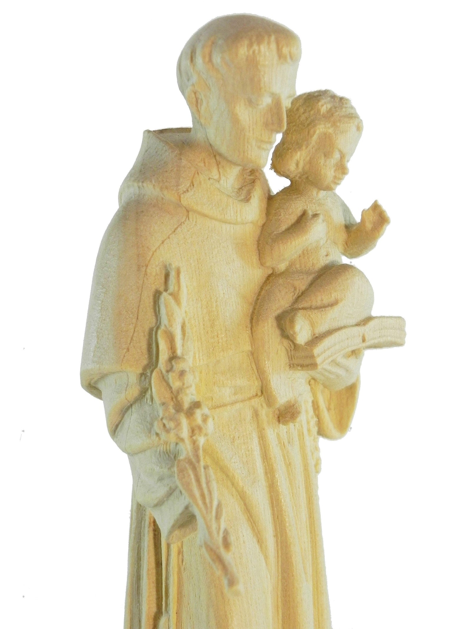 Imagem de Santo Antônio 15 cm de Madeira Natural-TerraCotta Arte Sacra