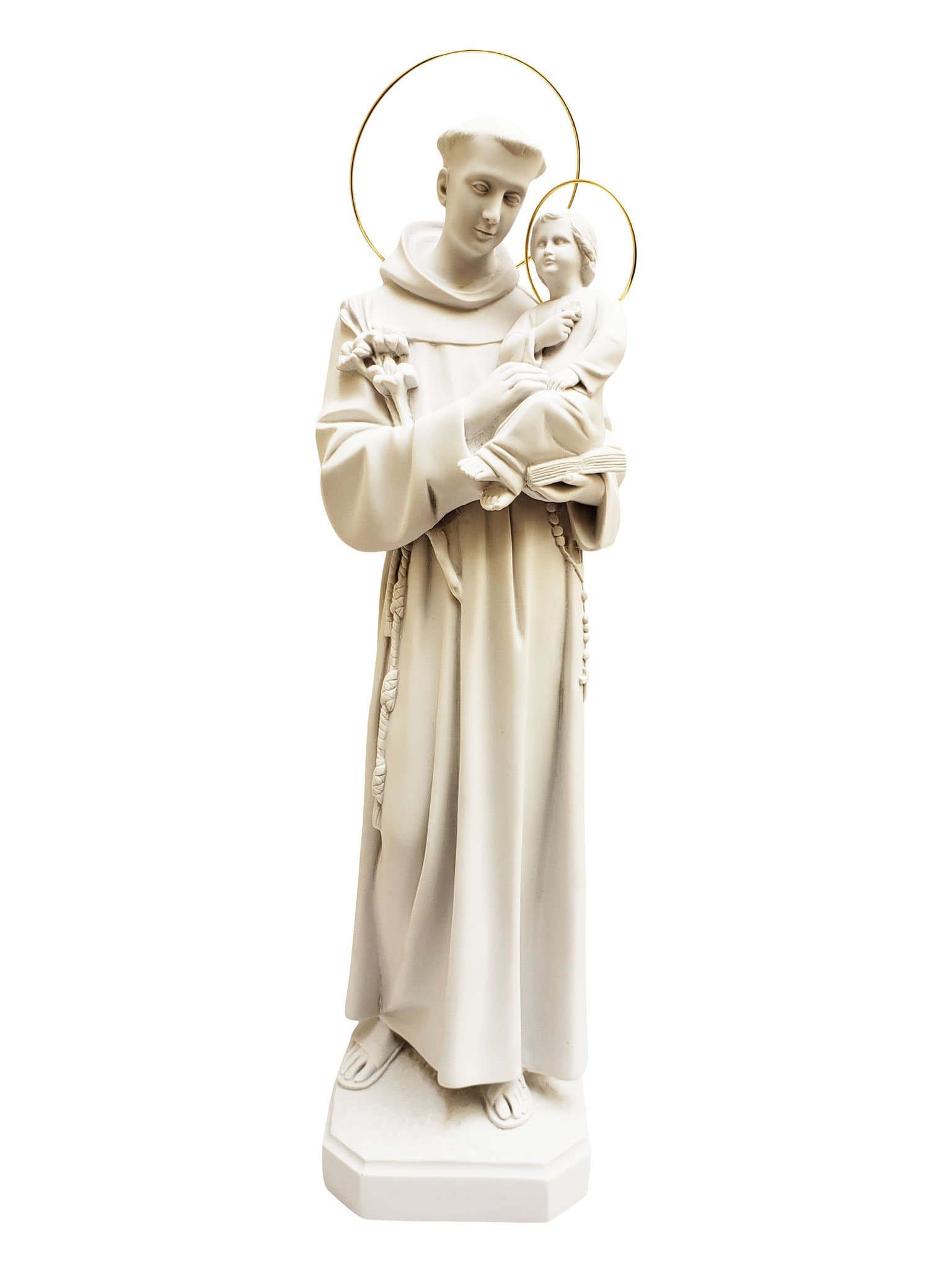 Imagem de Santo Antônio 60 cm em Pó de Mármore-TerraCotta Arte Sacra