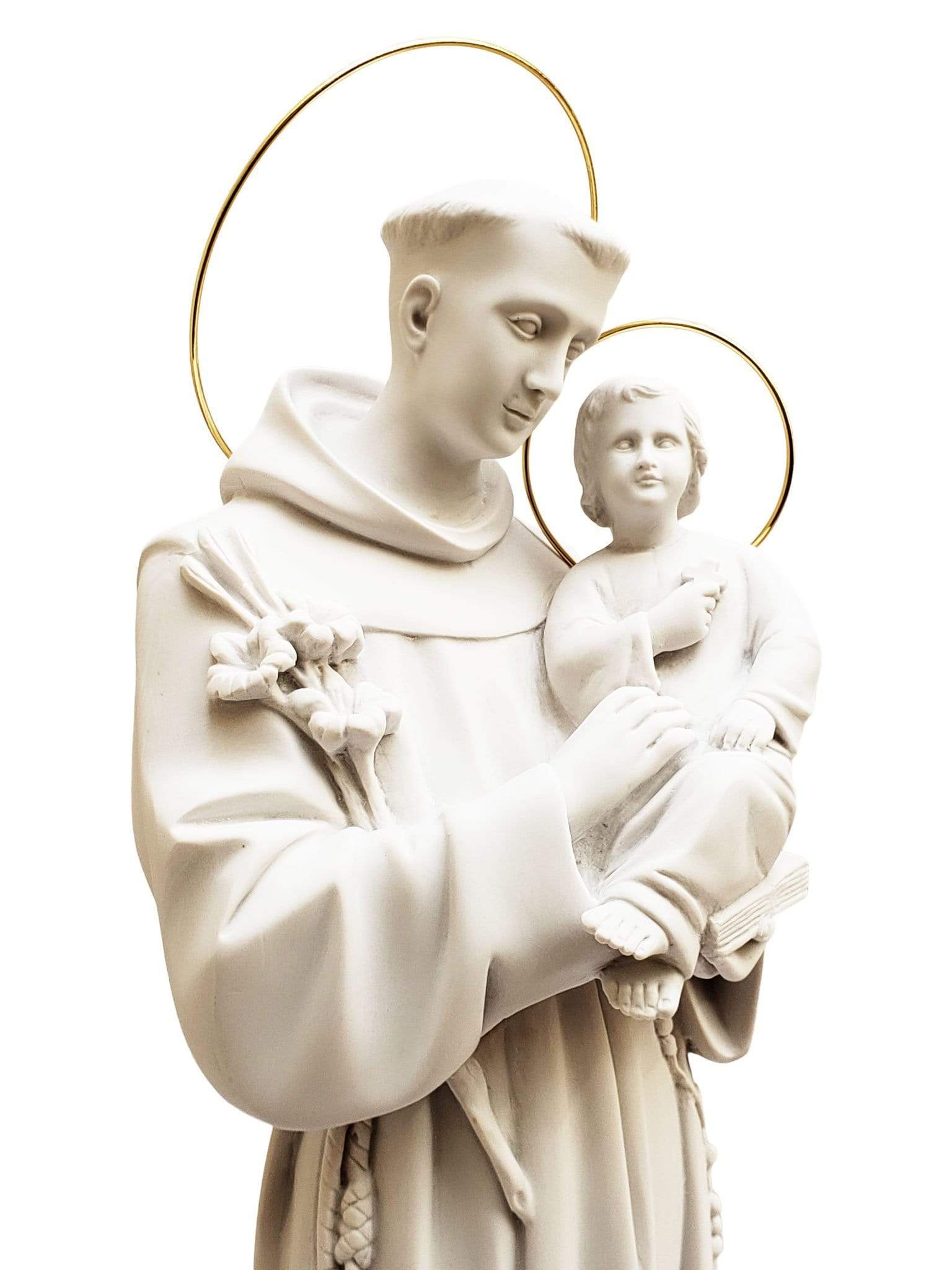 Imagem de Santo Antônio 60 cm em Pó de Mármore-TerraCotta Arte Sacra