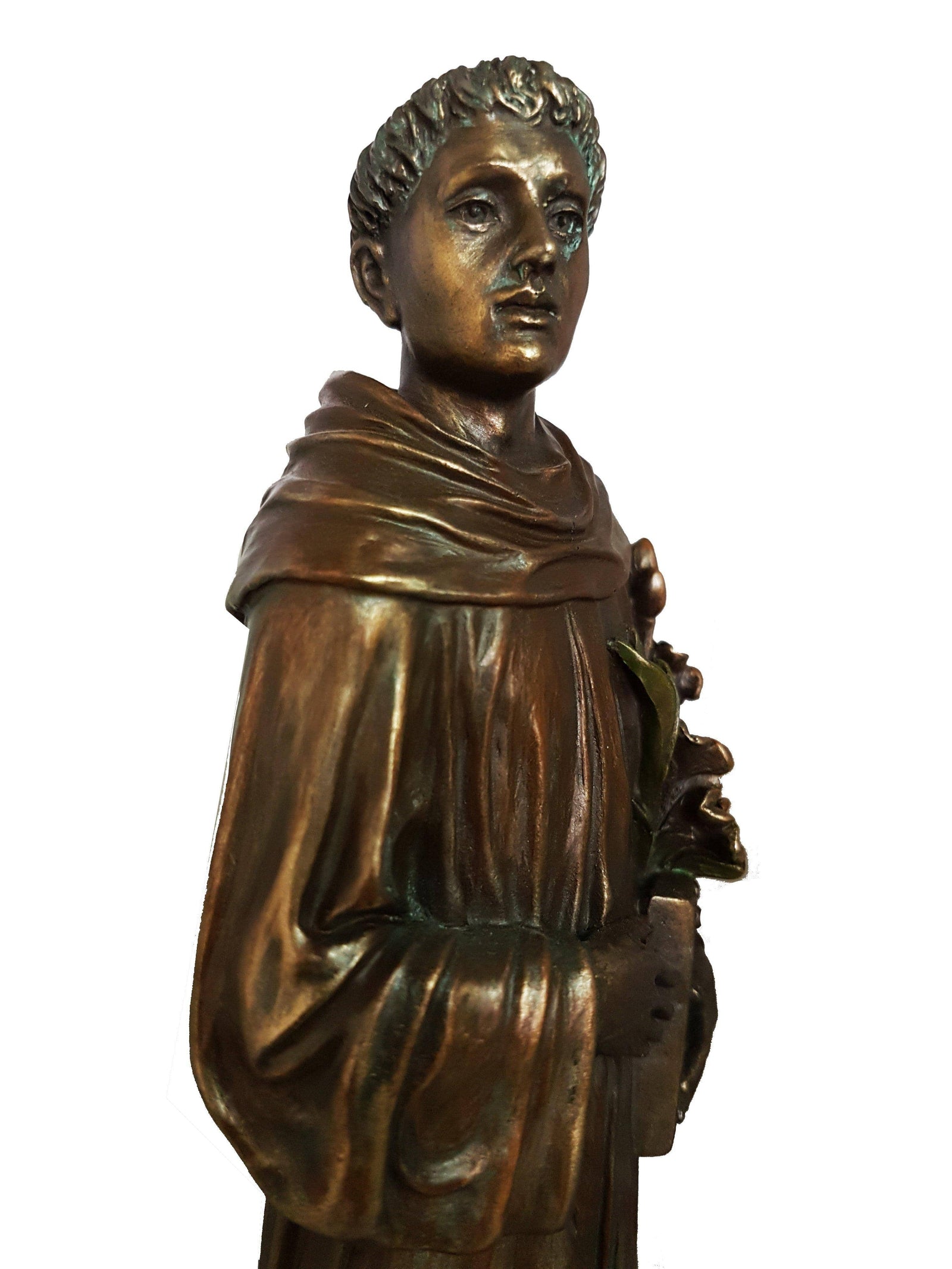 Imagem de Santo Antônio com acabamento em bronze 20 cm-TerraCotta Arte Sacra