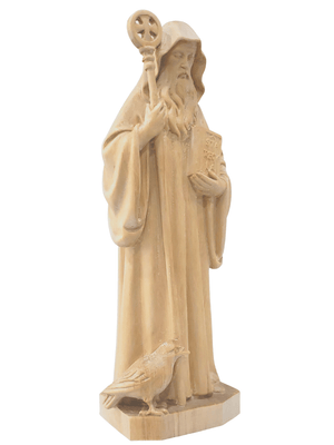 Imagem de São Bento em Madeira-TerraCotta Arte Sacra