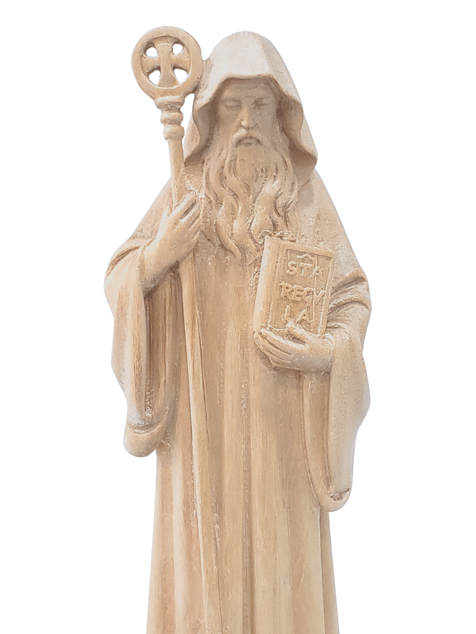 Imagem de São Bento em Madeira-TerraCotta Arte Sacra
