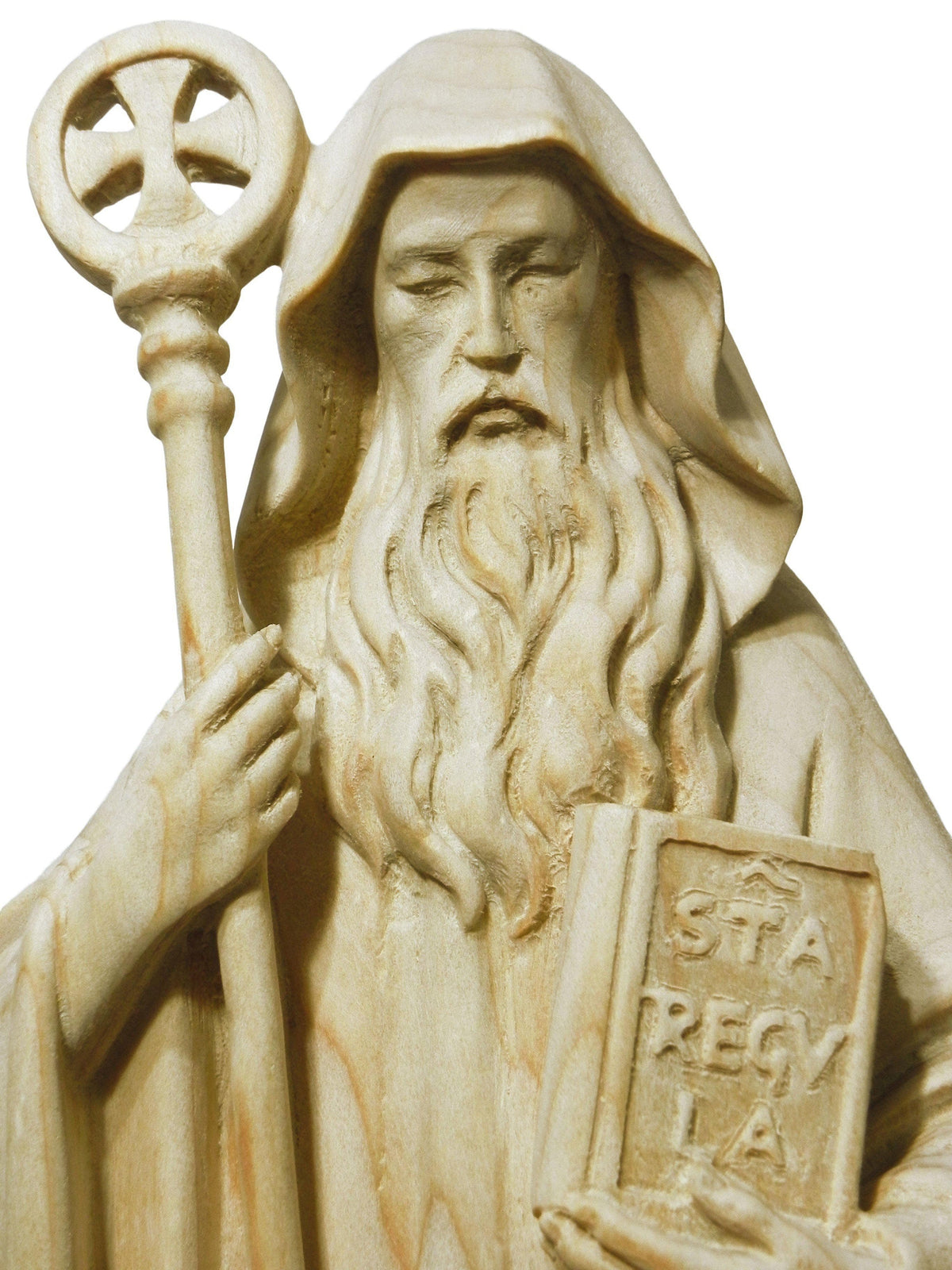 Imagem de São Bento em Madeira 9 cm-TerraCotta Arte Sacra