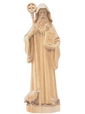Imagem de São Bento em Madeira-TerraCotta Arte Sacra
