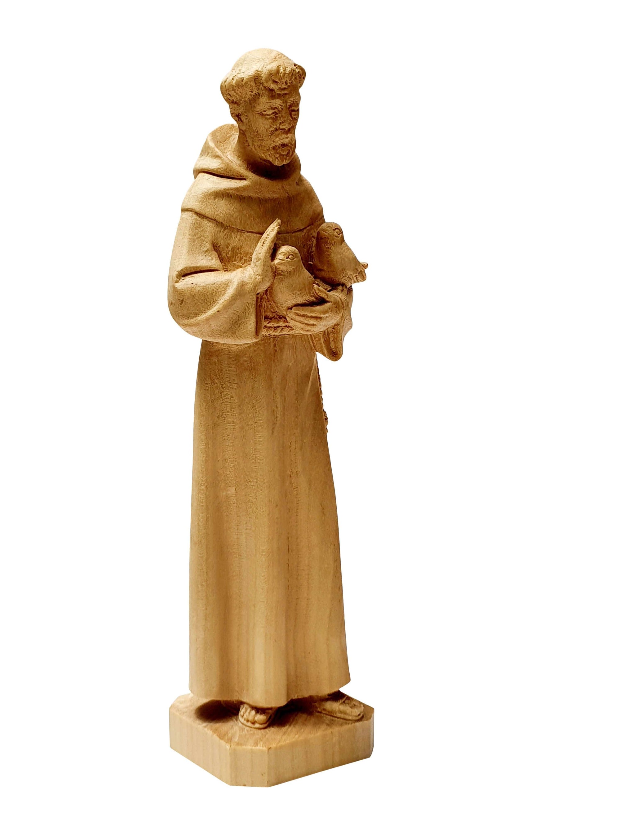 Imagem de São Francisco em Madeira 9 cm-TerraCotta Arte Sacra