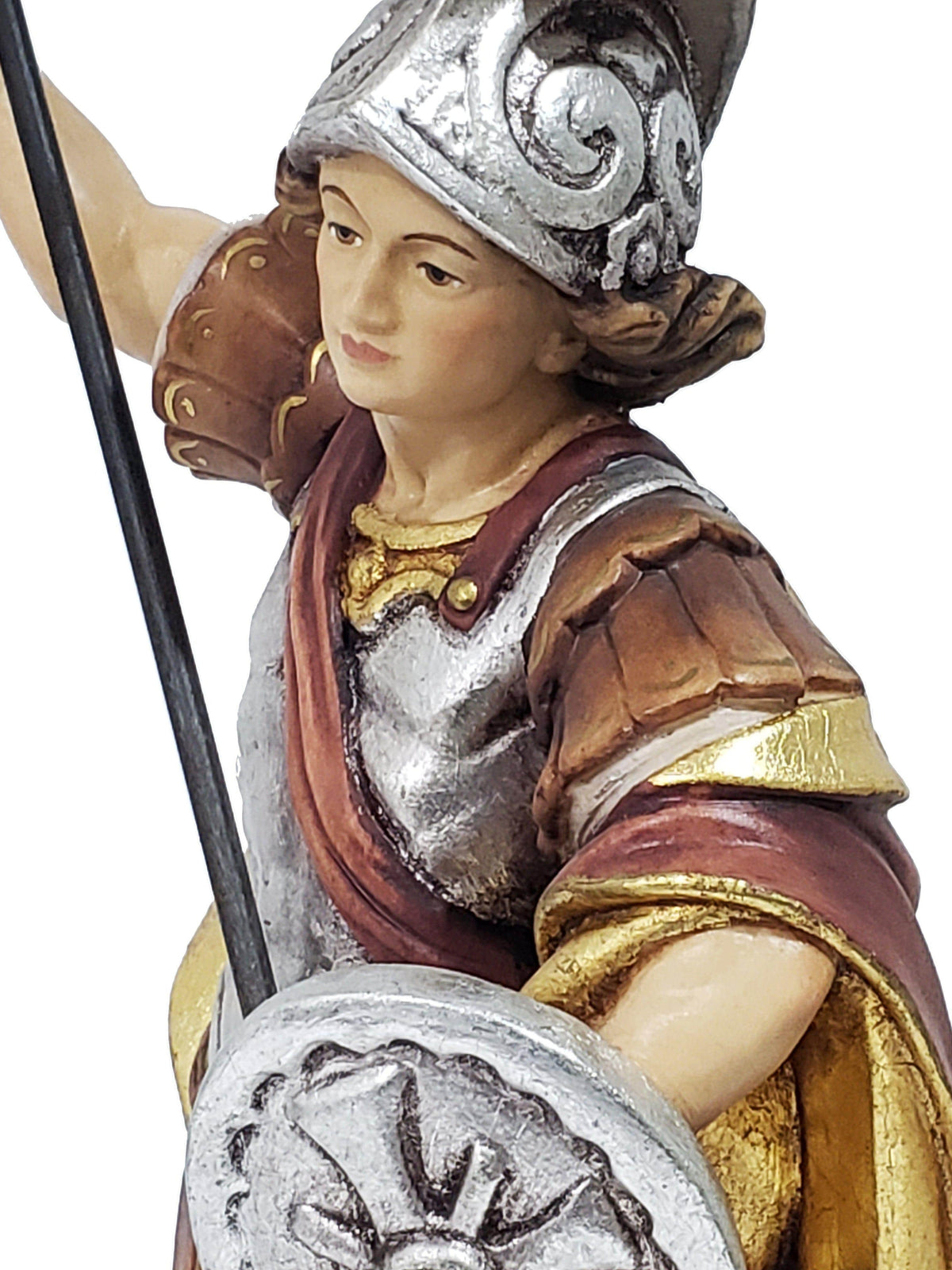 Imagem de São Jorge de Madeira Italiana 33 cm-TerraCotta Arte Sacra