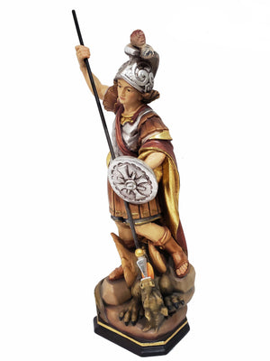 Imagem de São Jorge de Madeira Italiana 33 cm-TerraCotta Arte Sacra