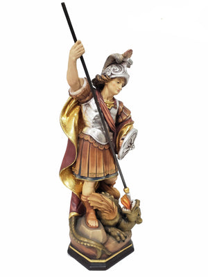 Imagem de São Jorge de Madeira Italiana 33 cm-TerraCotta Arte Sacra