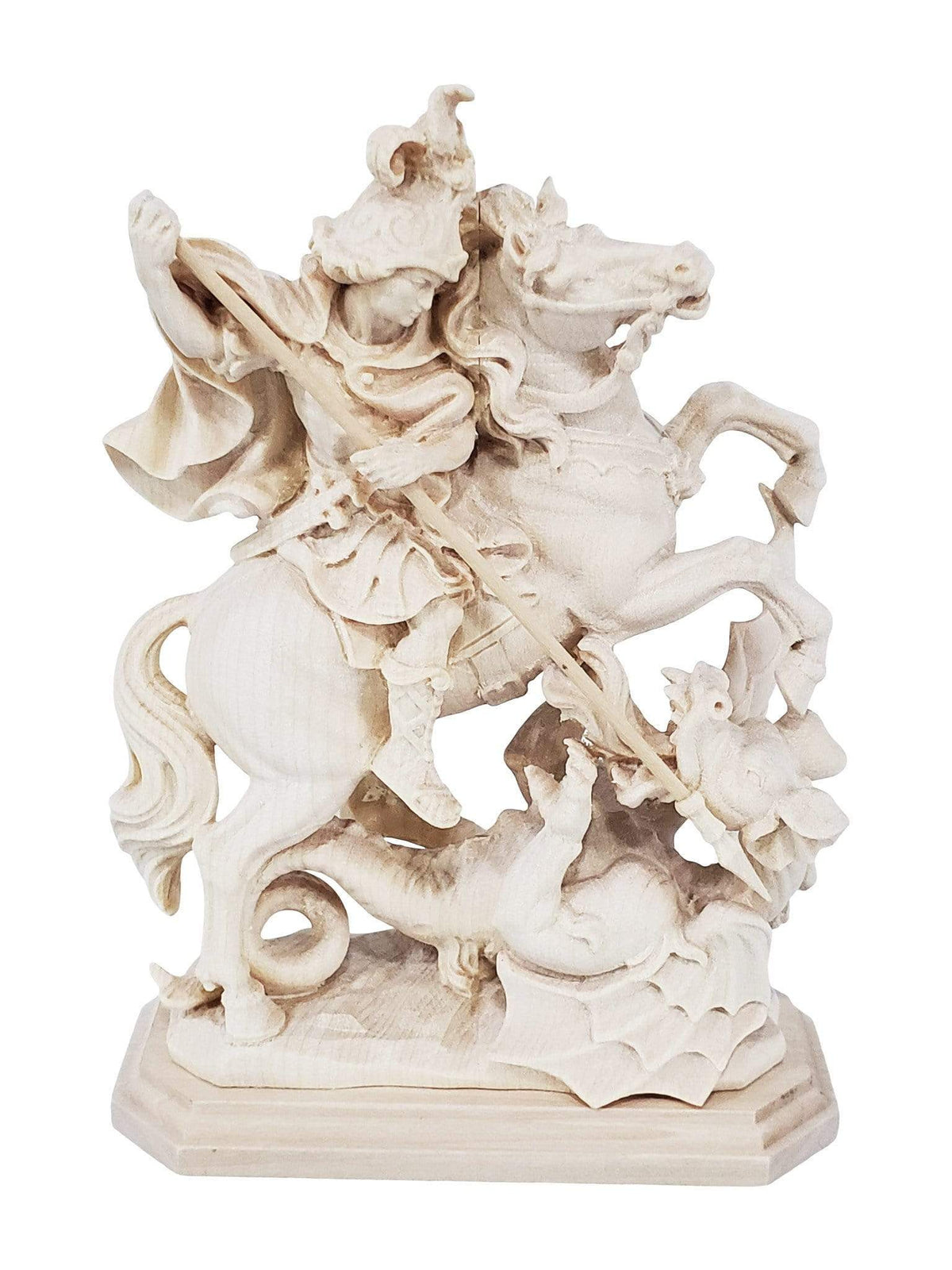 Imagem de São Jorge de Madeira Italiana de 16 cm-TerraCotta Arte Sacra