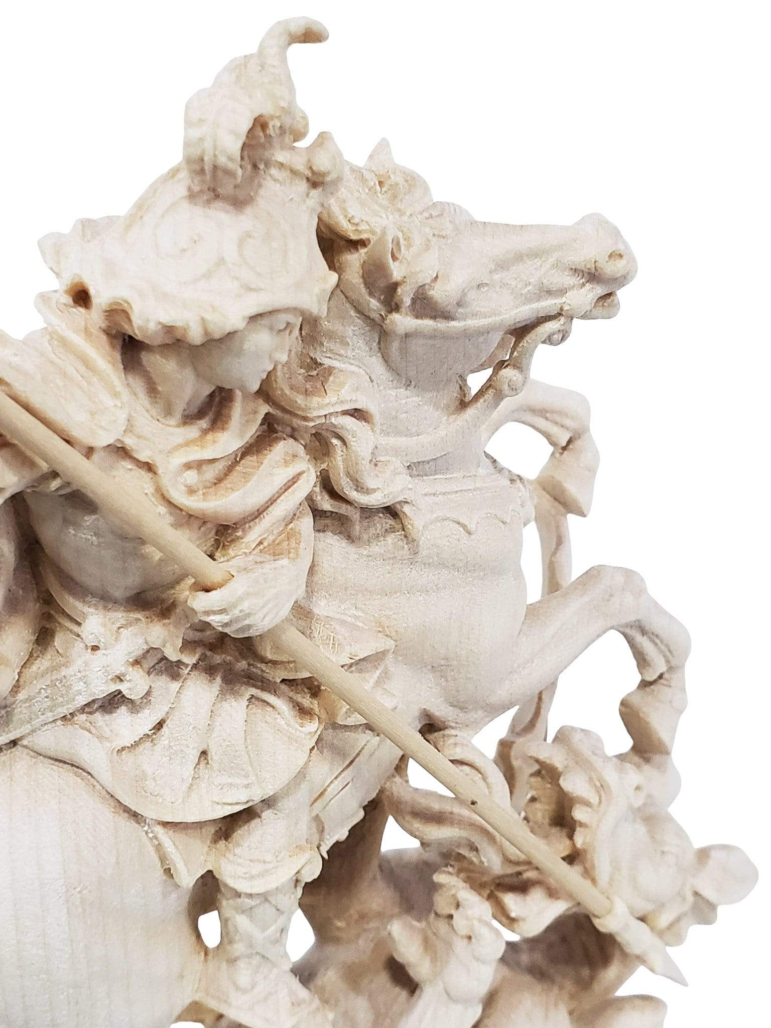 Imagem de São Jorge de Madeira Italiana de 27 cm-TerraCotta Arte Sacra