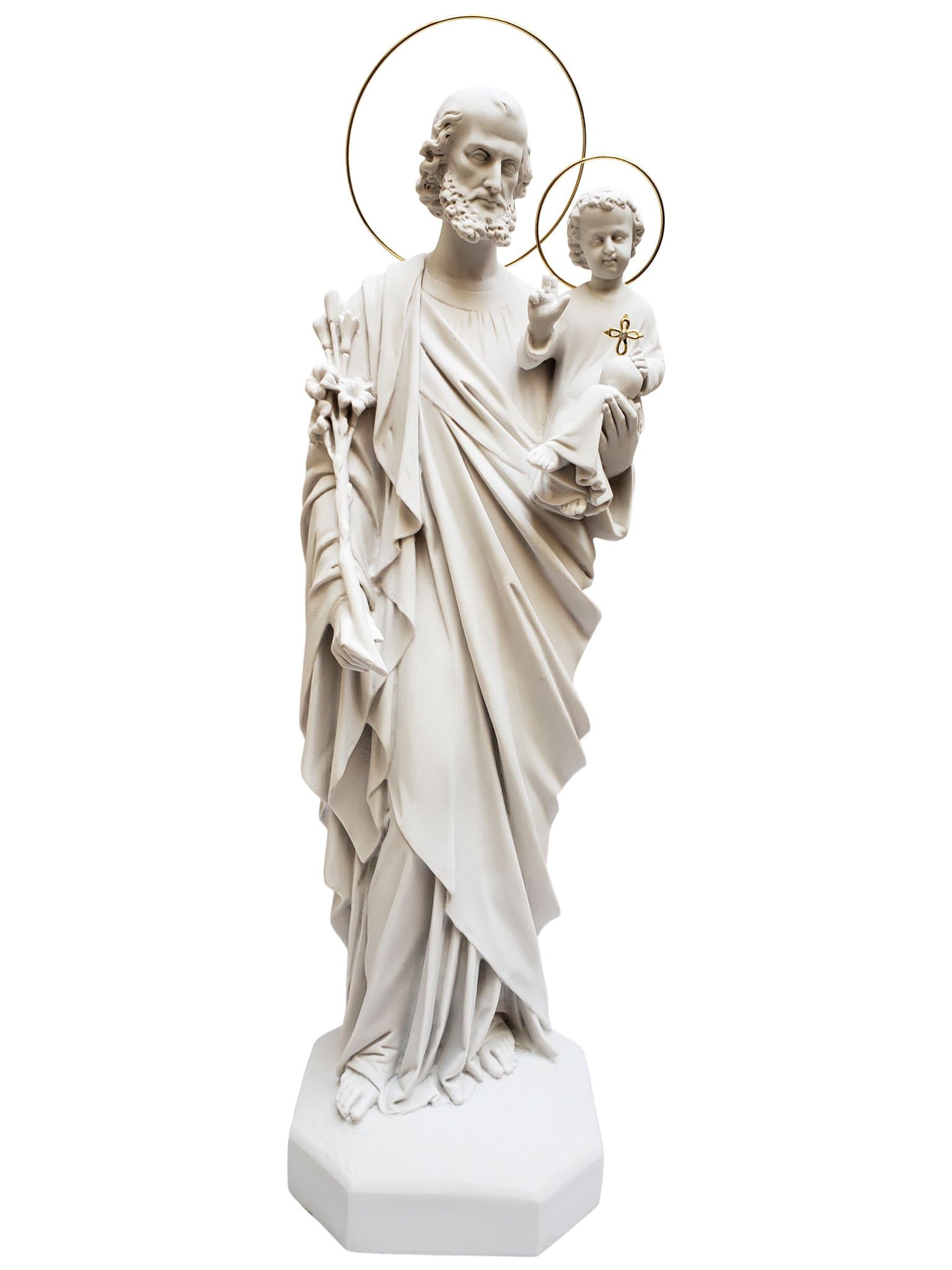 Imagem de São José 60 cm em Pó de Mármore-TerraCotta Arte Sacra