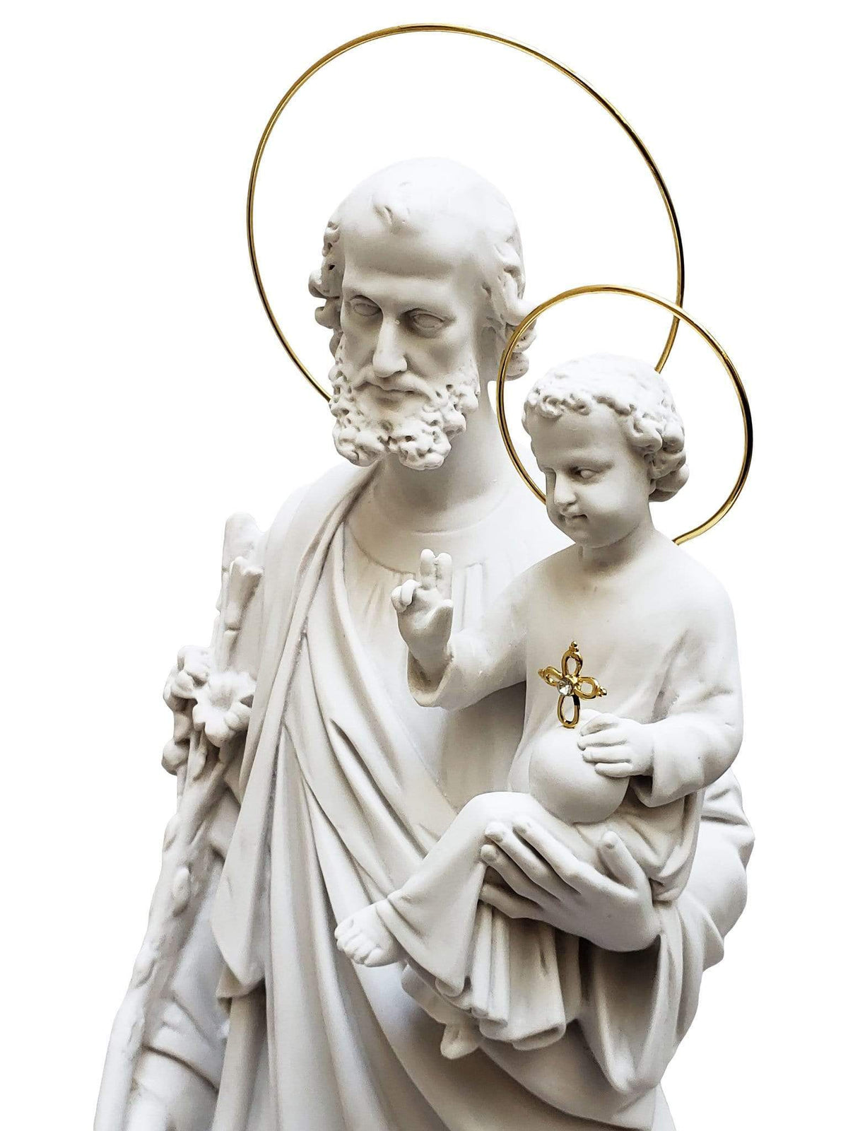 Imagem de São José 60 cm em Pó de Mármore-TerraCotta Arte Sacra