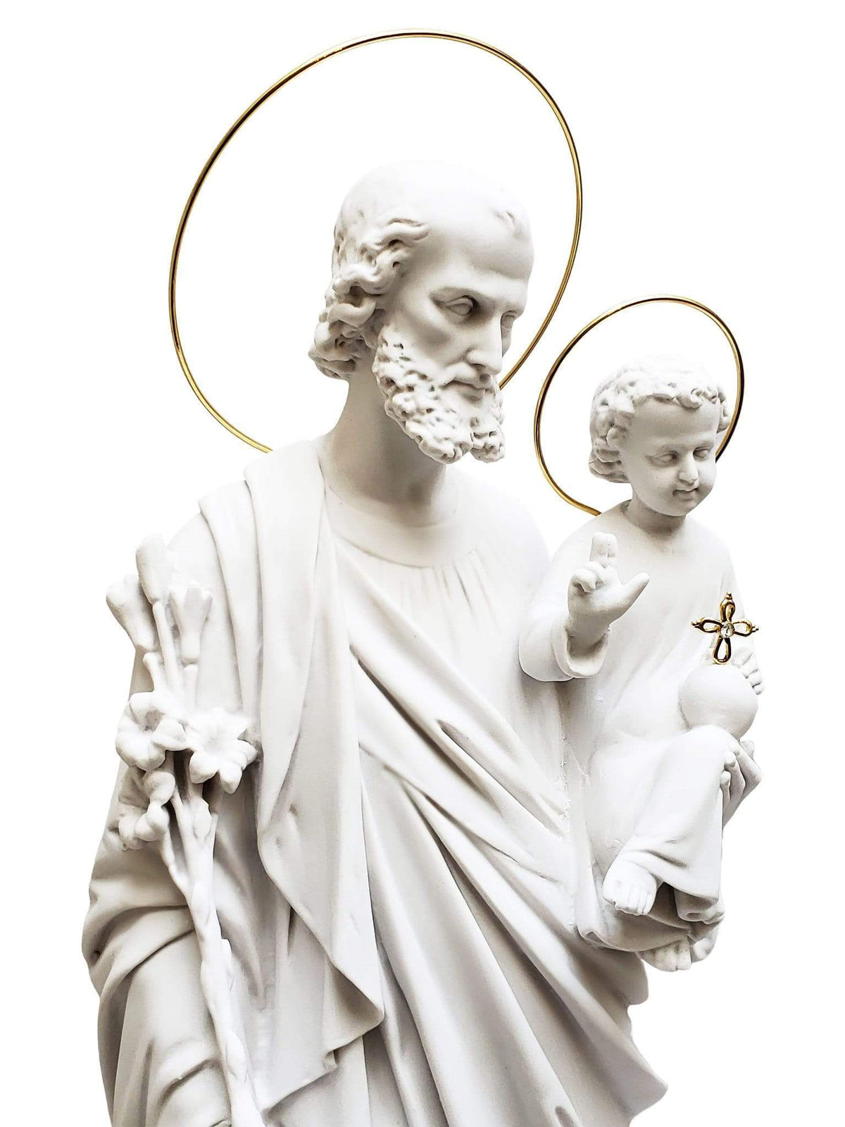 Imagem de São José 60 cm em Pó de Mármore-TerraCotta Arte Sacra