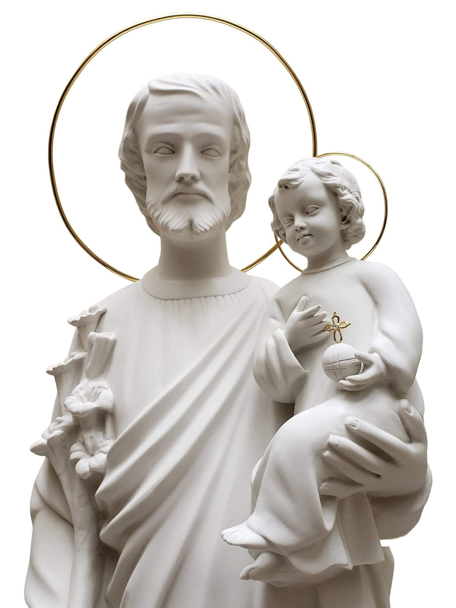 Imagem de São José em Pó de Mármore 105 cm-TerraCotta Arte Sacra