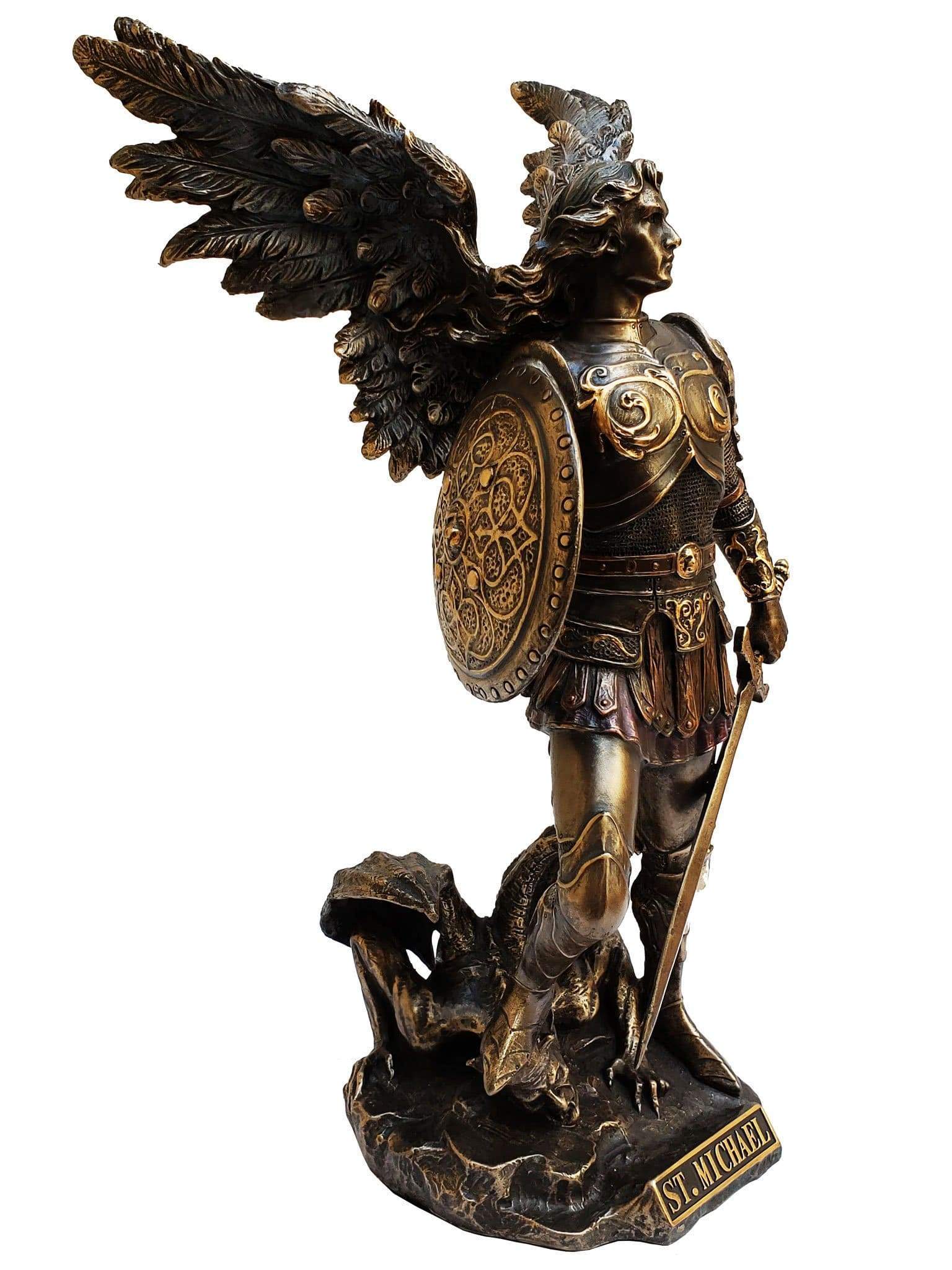 Imagem de São Miguel Acabamento em Bronze 32 cm-TerraCotta Arte Sacra