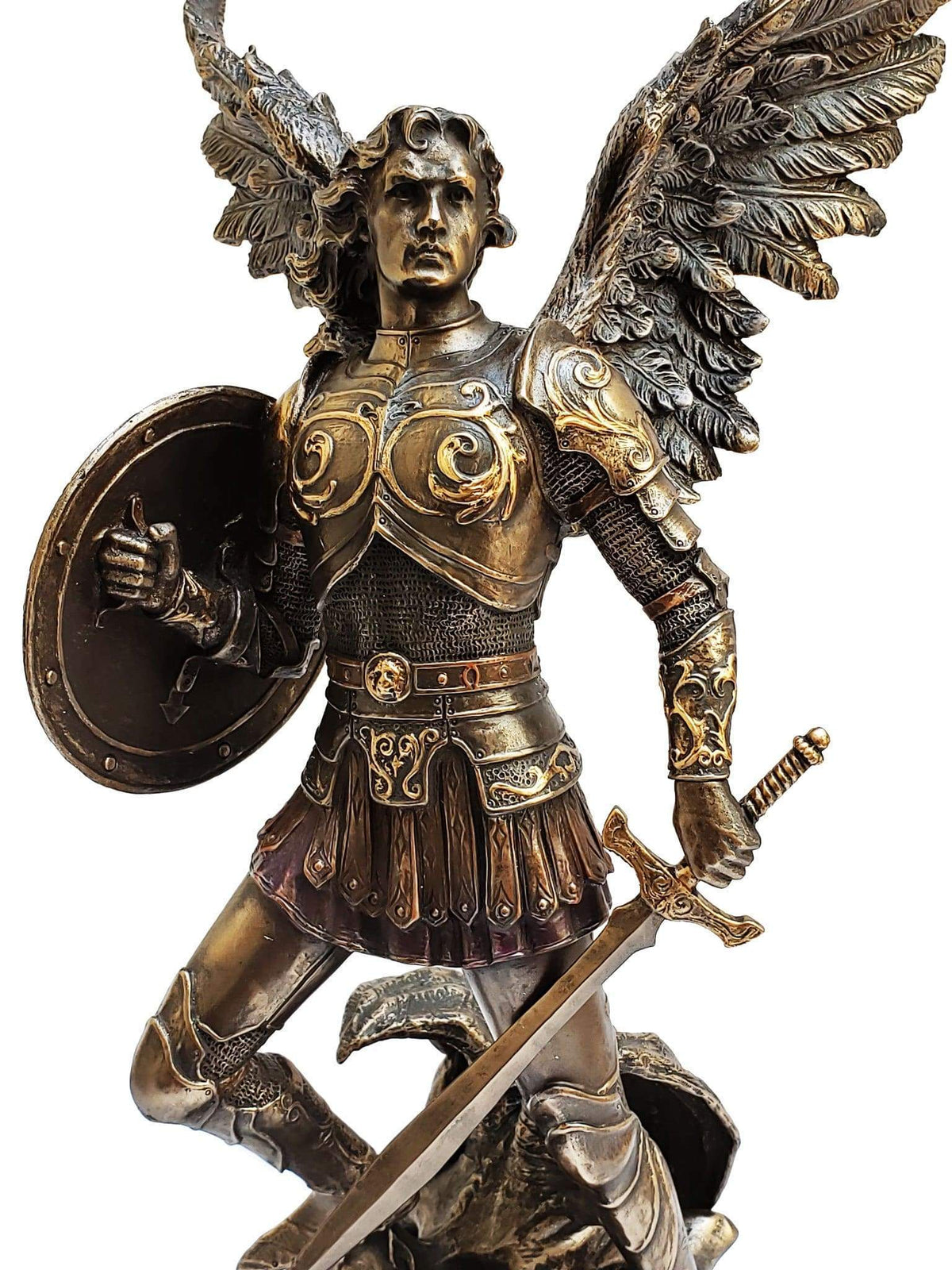 Imagem de São Miguel Acabamento em Bronze 32 cm-TerraCotta Arte Sacra