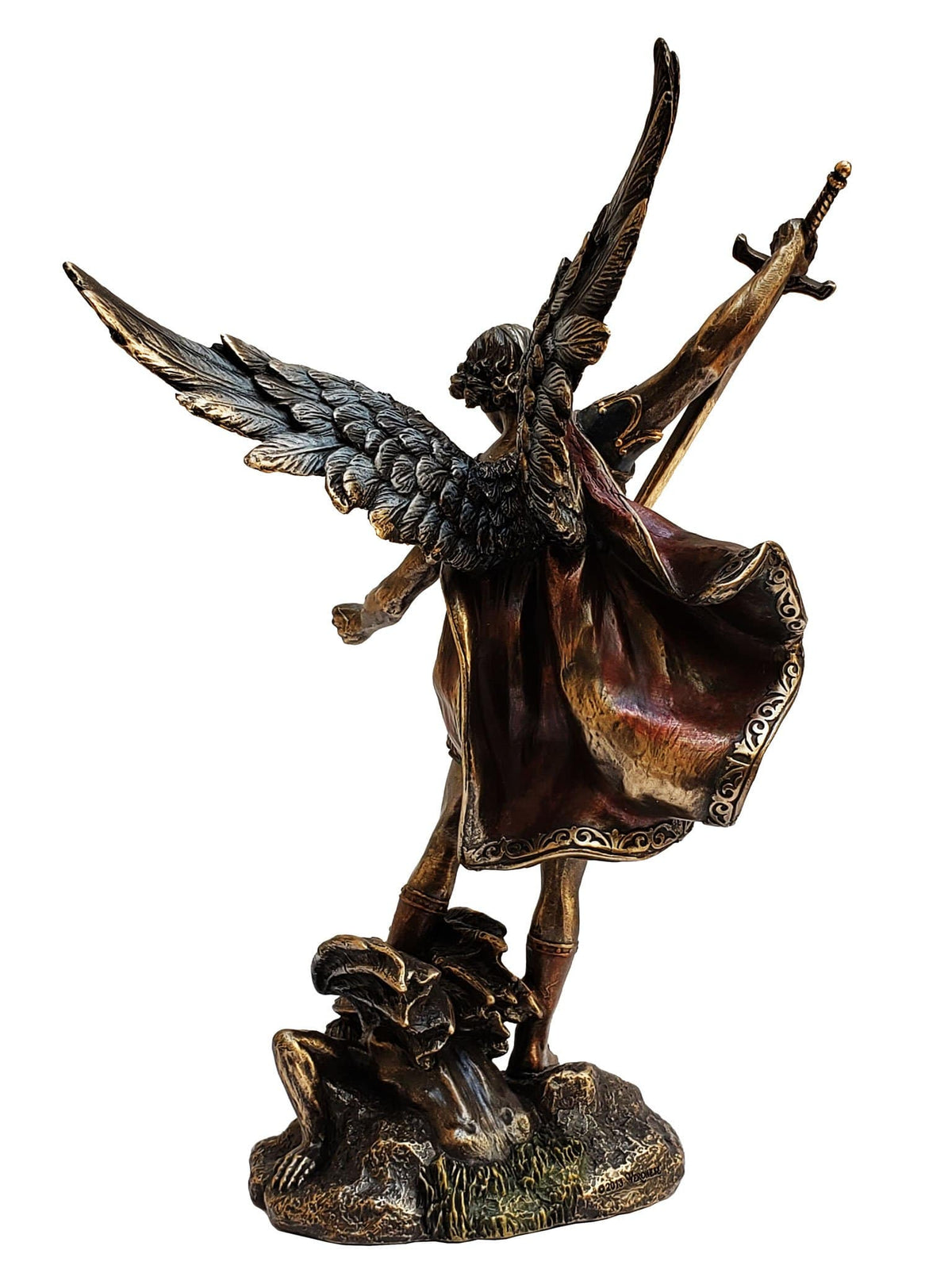 Imagem de São Miguel com Acabamento em Bronze 26 cm-TerraCotta Arte Sacra