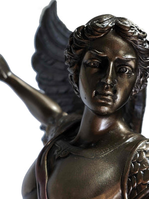 Imagem de São Miguel de Pó de Mármore com Acabamento em Bronze 38 cm-TerraCotta Arte Sacra