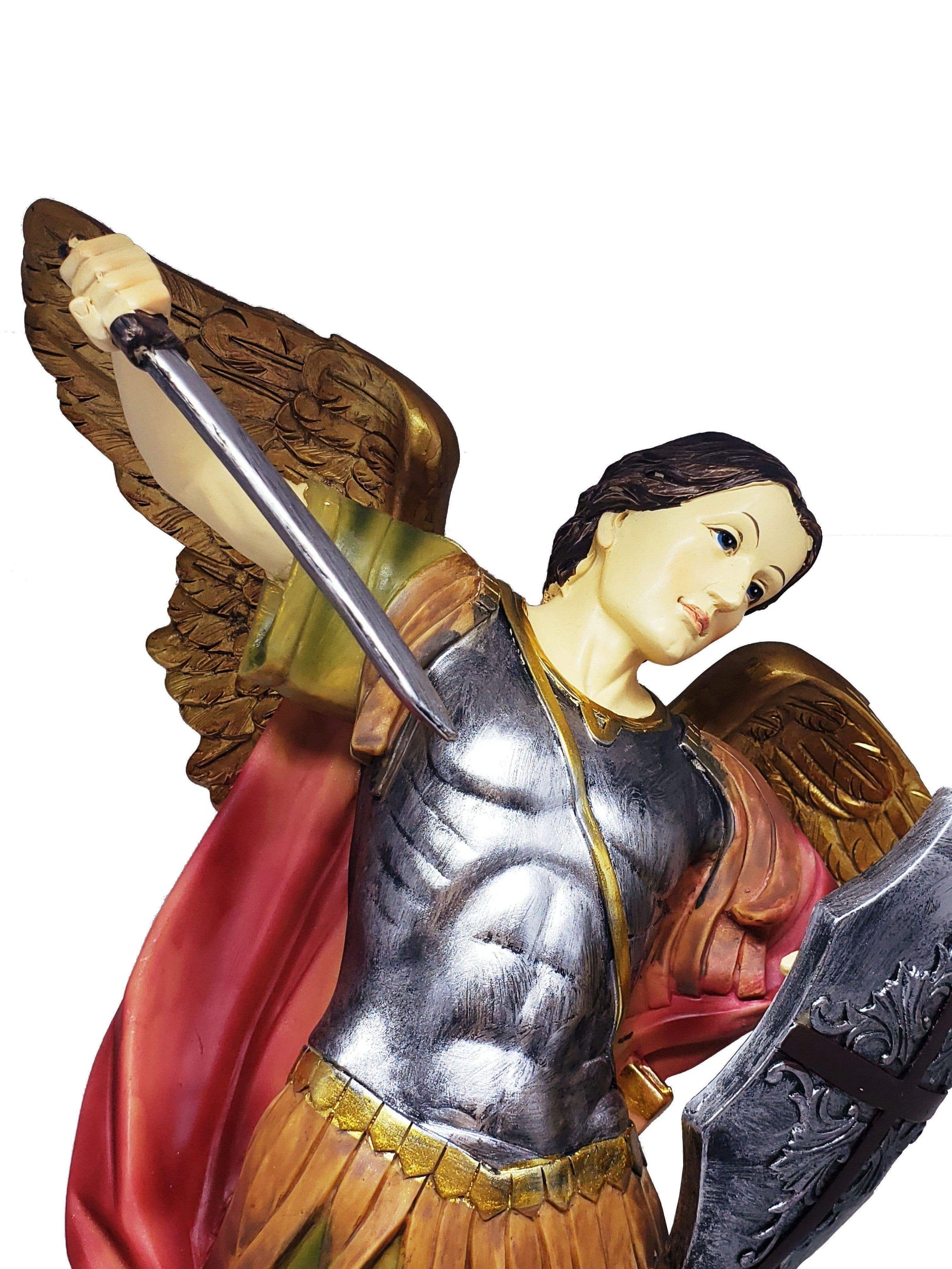 Imagem de São Miguel de Resina 40 cm-TerraCotta Arte Sacra