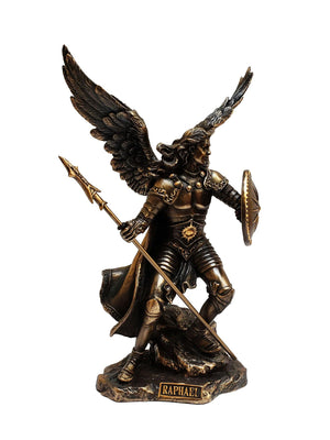 Imagem de São Rafael Acabamento em Bronze 27 cm-TerraCotta Arte Sacra