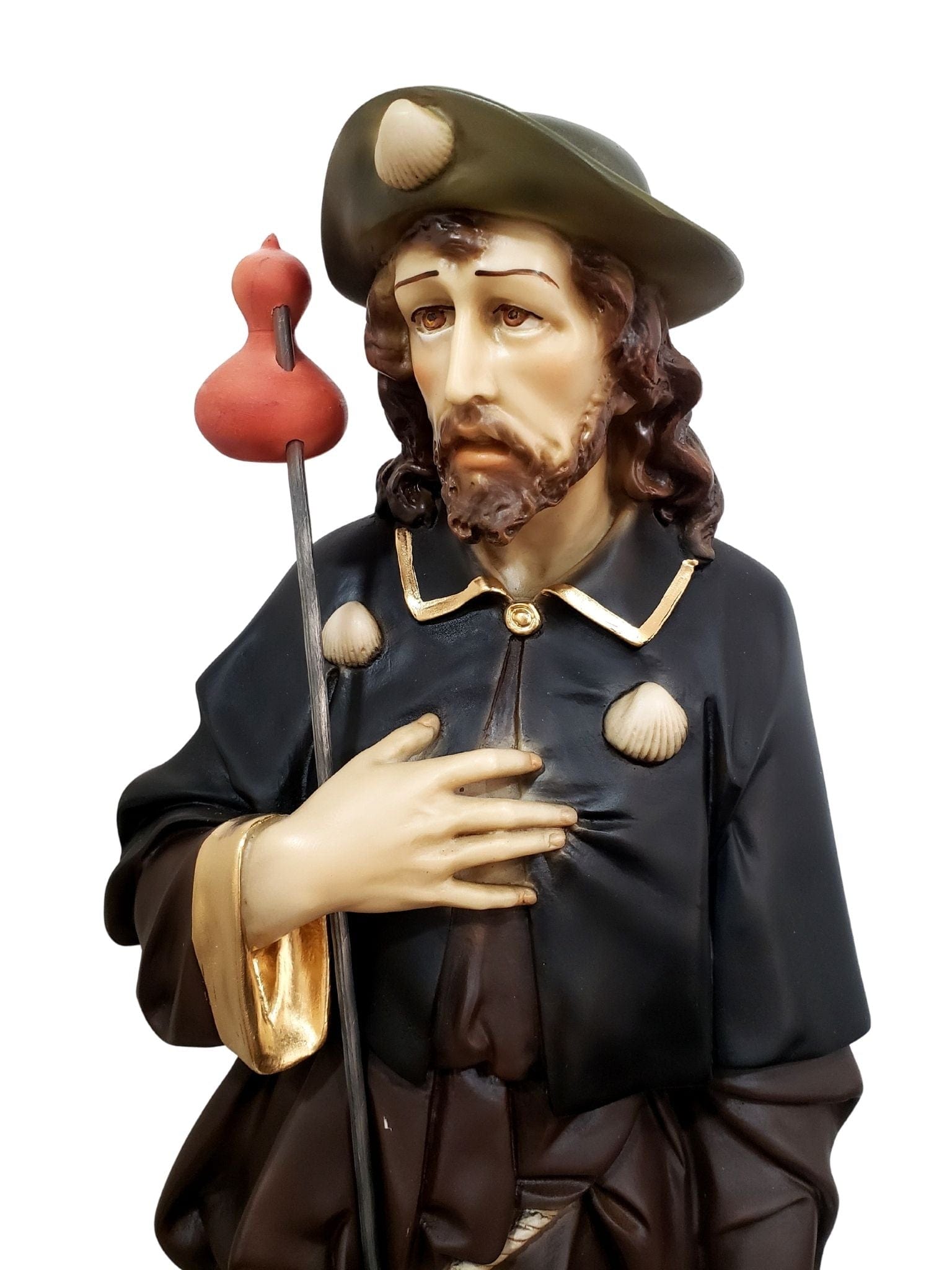 Imagem de São Roque Barroco Português 66 cm-TerraCotta Arte Sacra