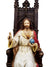 Imagem do Cristo Rei Barroco Português 57 cm-TerraCotta Arte Sacra