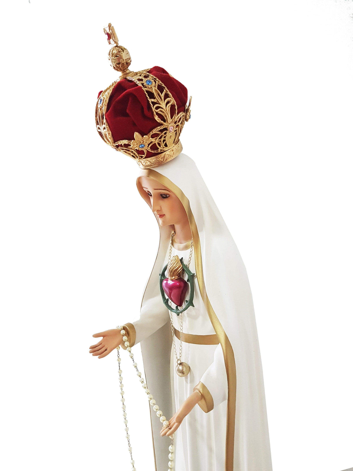 Imagem do Imaculado Coração de Fátima 55 cm-TerraCotta Arte Sacra