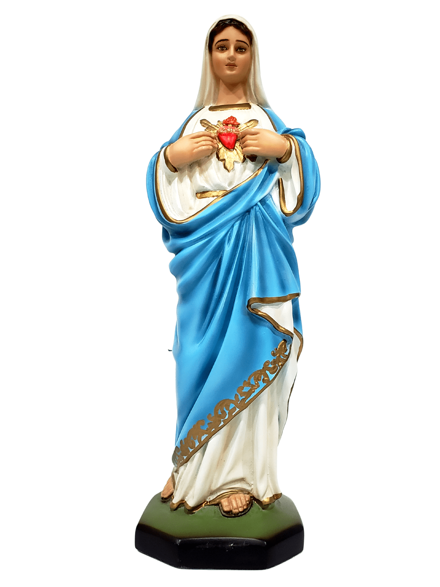 Imagem do Imaculado Coração de Maria 30 cm-TerraCotta Arte Sacra