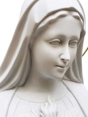 Imagem do Imaculado Coração de Maria 82 cm em Pó de Mármore-TerraCotta Arte Sacra