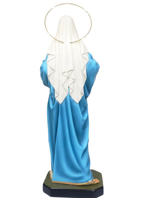 Imagem do Imaculado Coração de Maria com Olhos de Vidro 82 cm-TerraCotta Arte Sacra