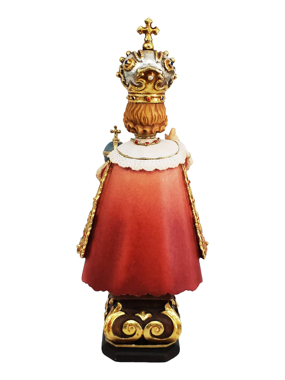 Imagem do Menino Jesus de Praga em Madeira Italiana 15 cm-TerraCotta Arte Sacra