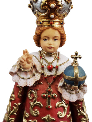 Imagem do Menino Jesus de Praga em Madeira Italiana 15 cm-TerraCotta Arte Sacra