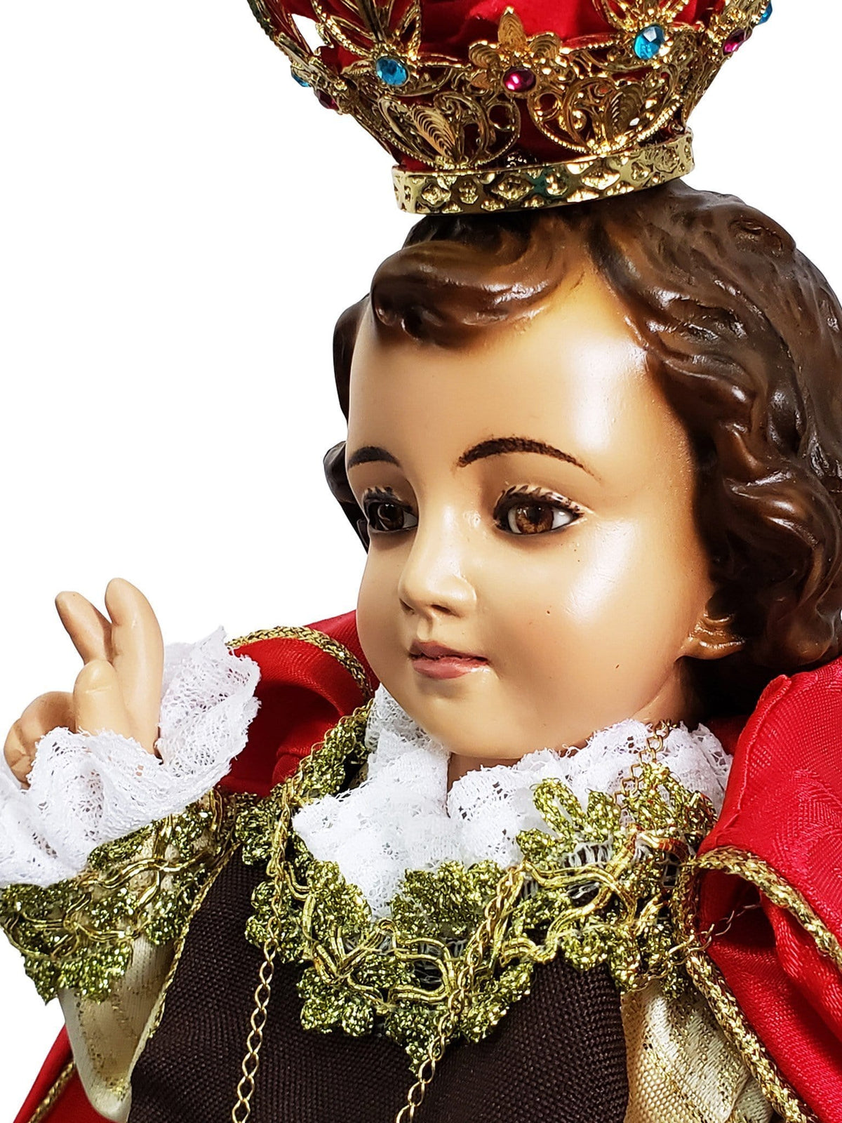 Imagem do Menino Jesus de Praga em Pó de Mármore 43 cm com Olhos de Vidro-TerraCotta Arte Sacra
