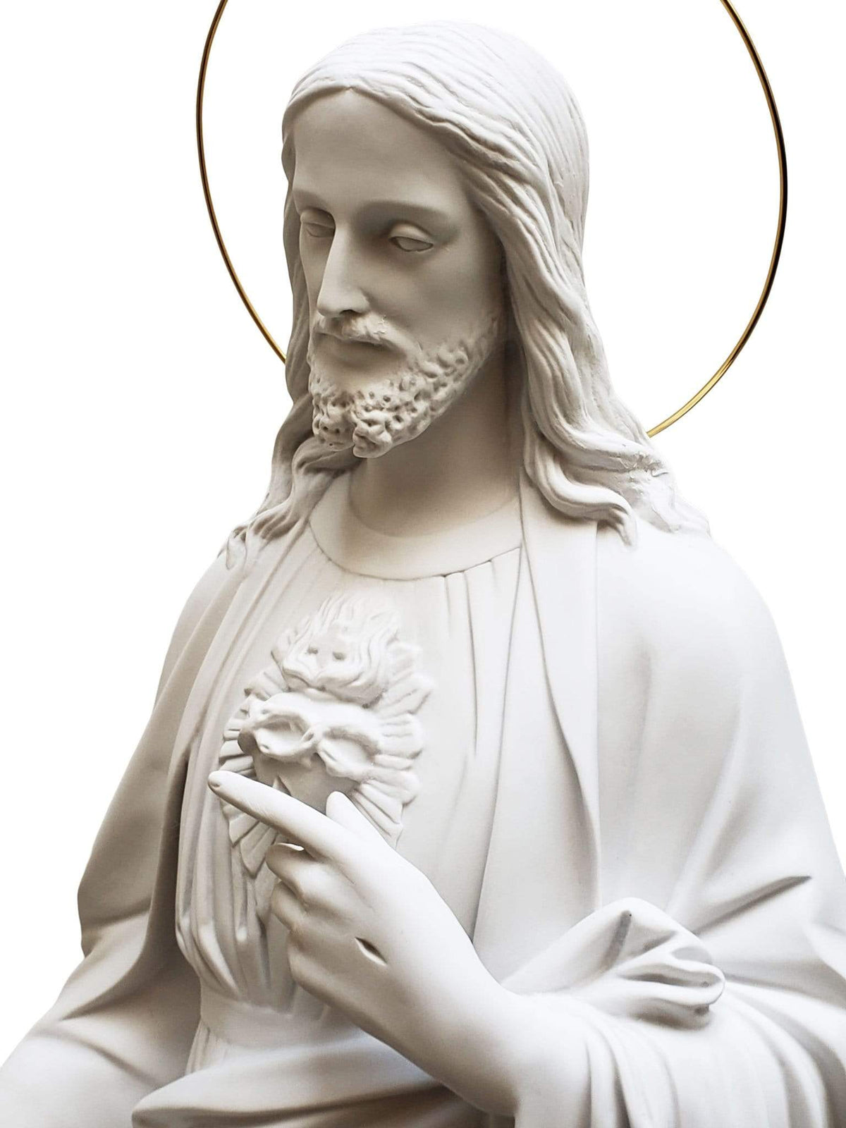 Imagem do Sagrado Coração de Jesus 105 cm em Pó de Mármore-TerraCotta Arte Sacra