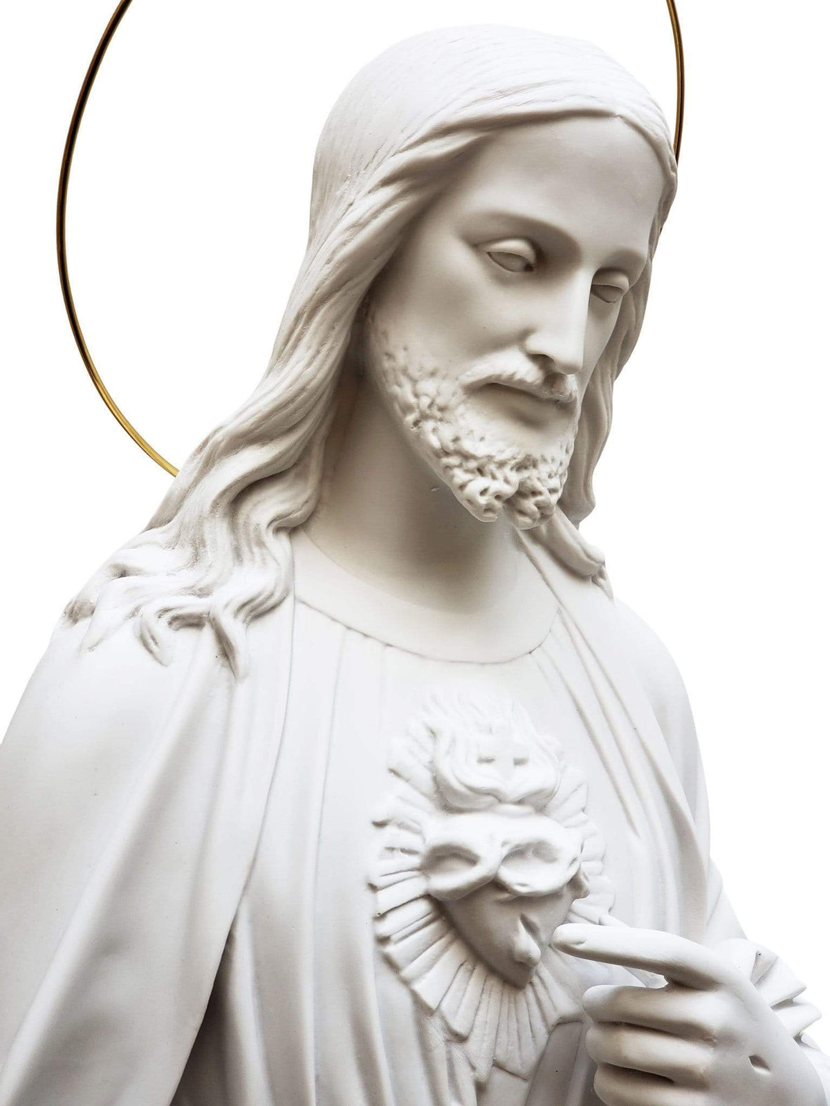 Imagem do Sagrado Coração de Jesus 105 cm em Pó de Mármore-TerraCotta Arte Sacra