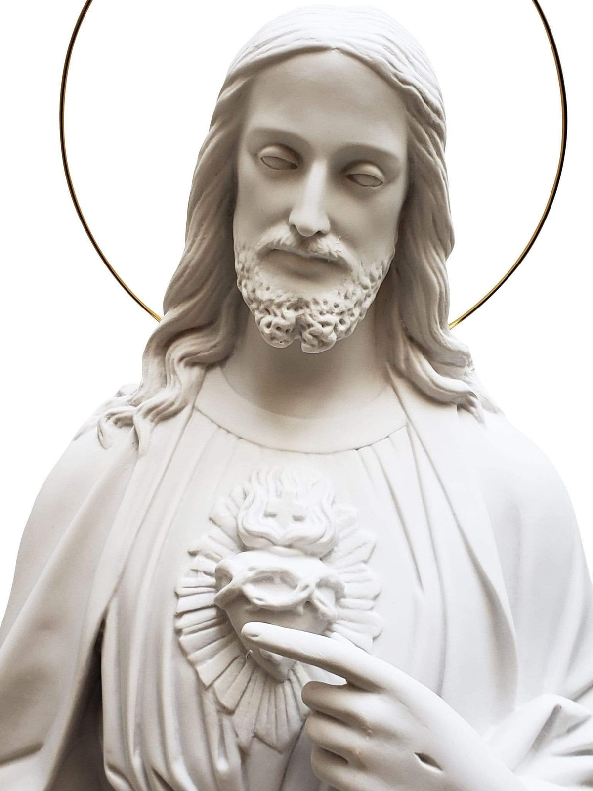 Imagem do Sagrado Coração de Jesus 105 cm em Pó de Mármore-TerraCotta Arte Sacra