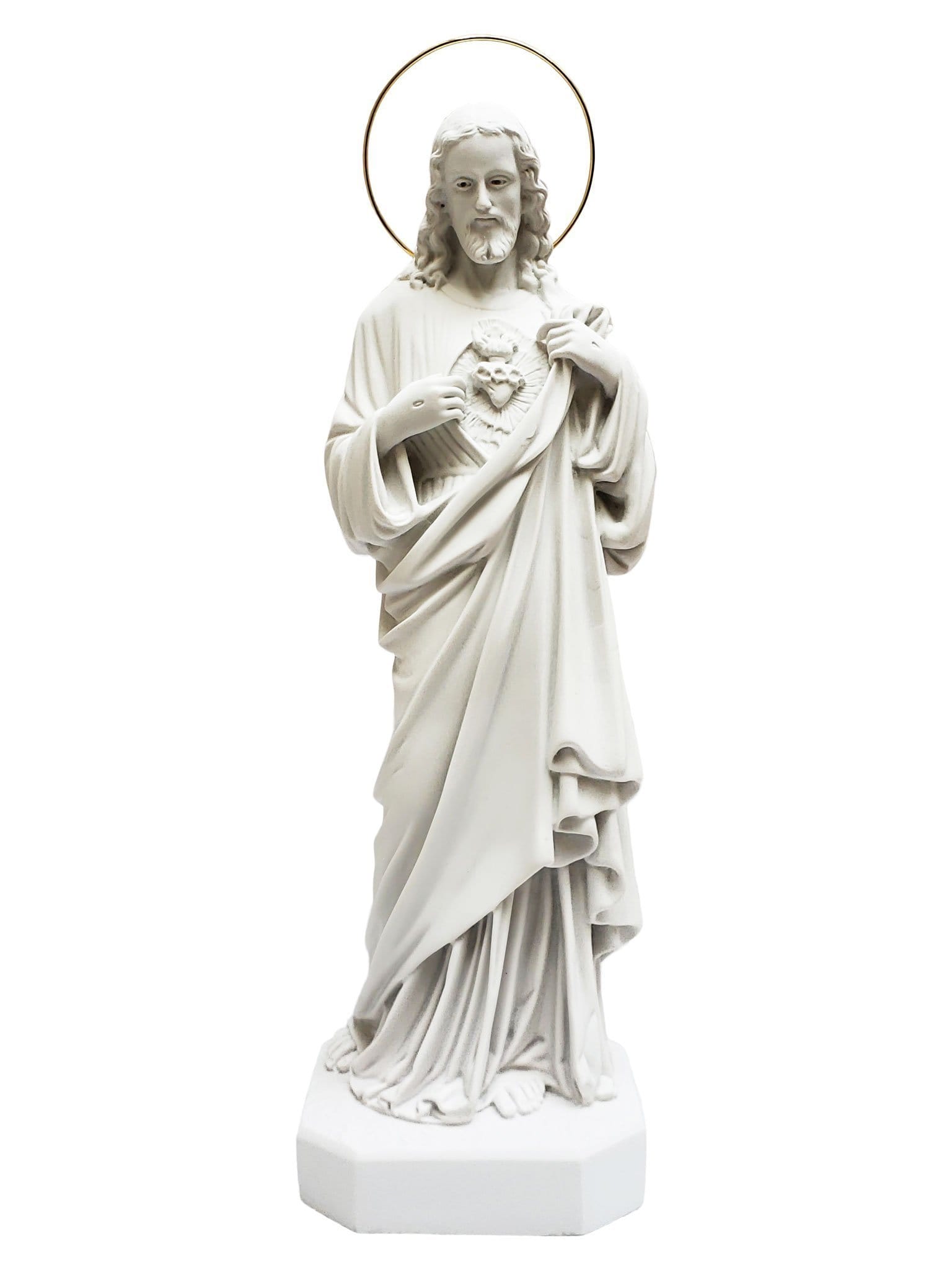Imagem do Sagrado Coração de Jesus 45 cm em Pó de Mármore-TerraCotta Arte Sacra